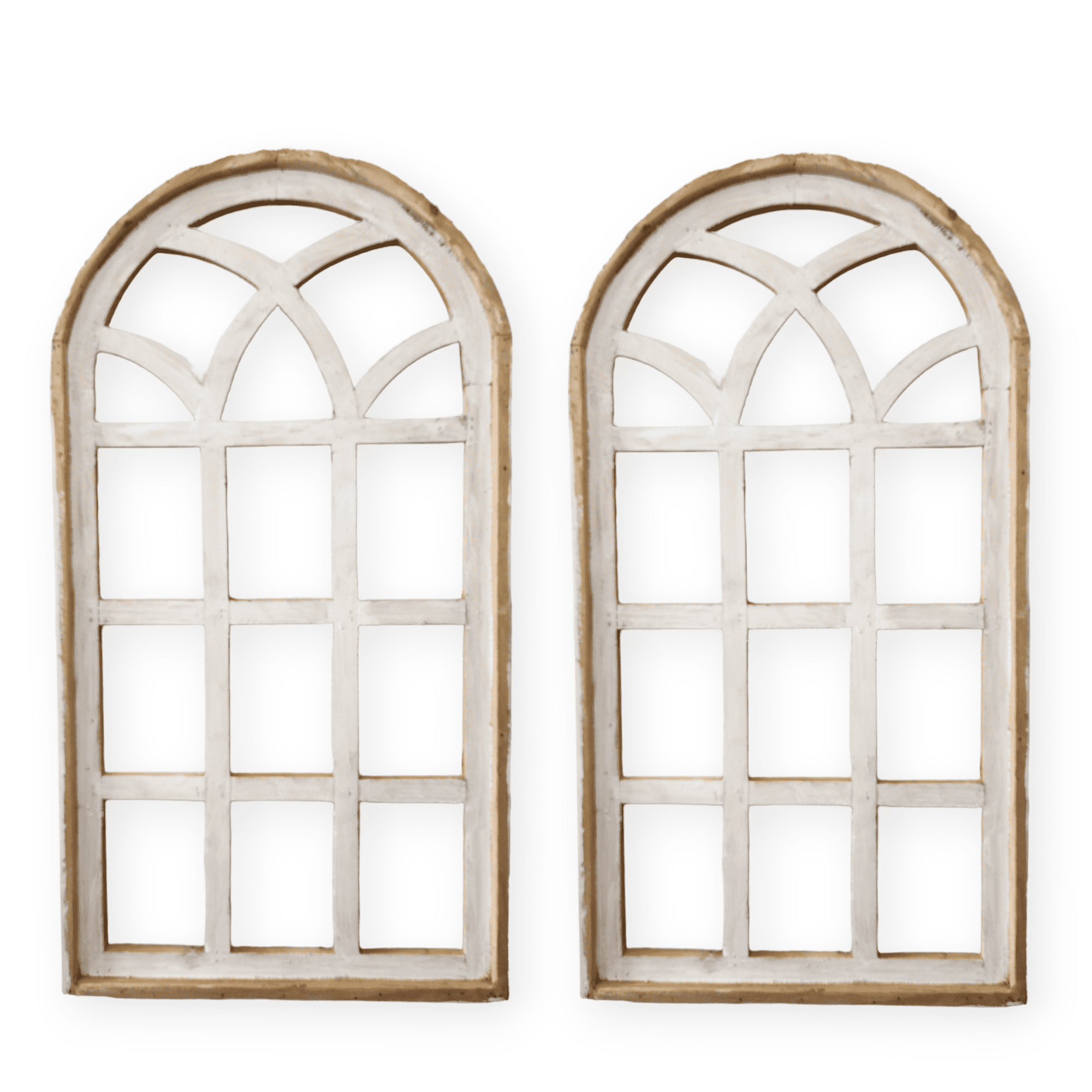 Farmhouse Wooden Wall Window Arch - The Paradise Fields Large Wood Window Frame 2 Sizes 44" and 48" - Paradise Fields + Wreaths wall windowsRanch Junkie